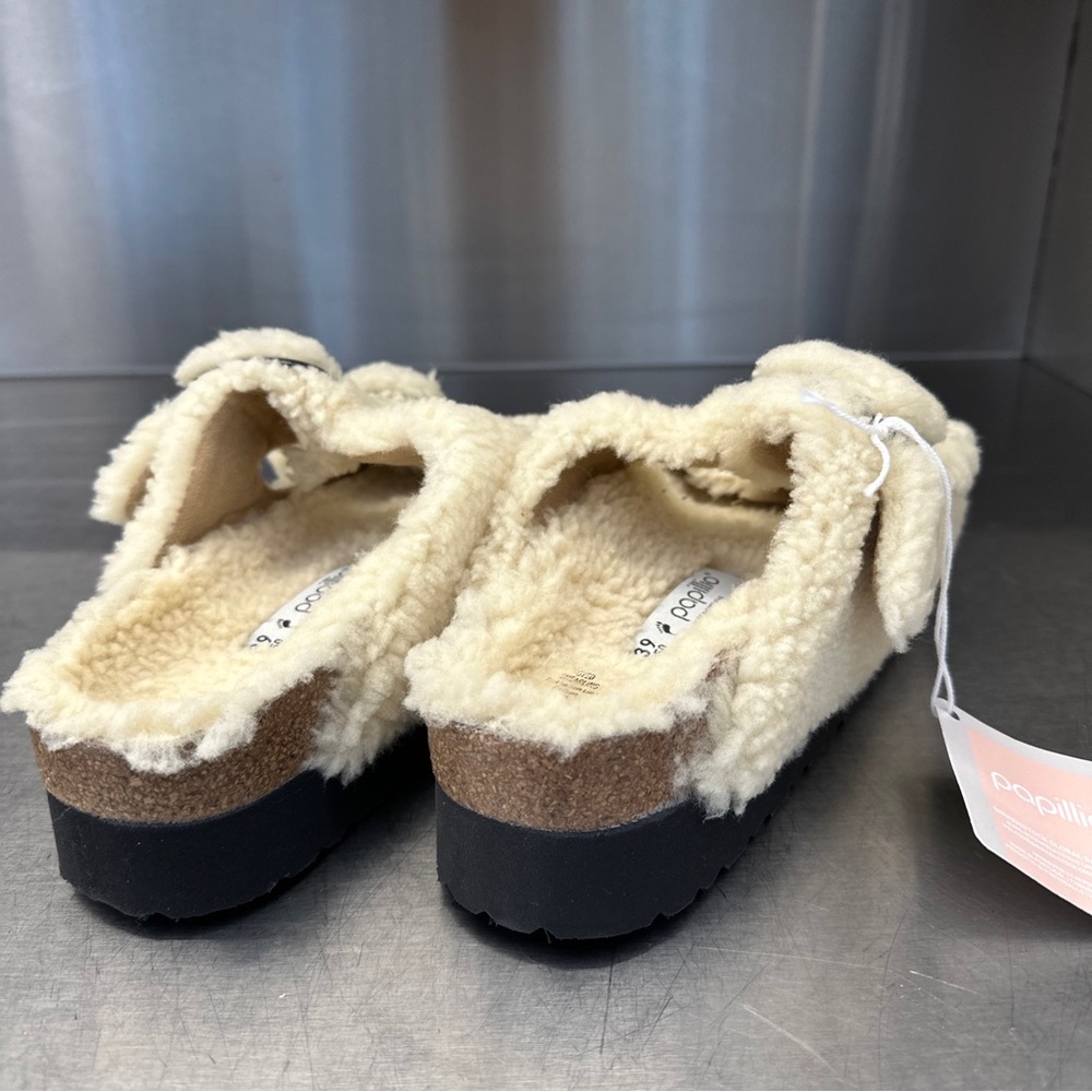Last Pair!!! Birkenstock Papillo Arizona Big Buckle Teddy Shearling sandals. New - Picture 2 of 6